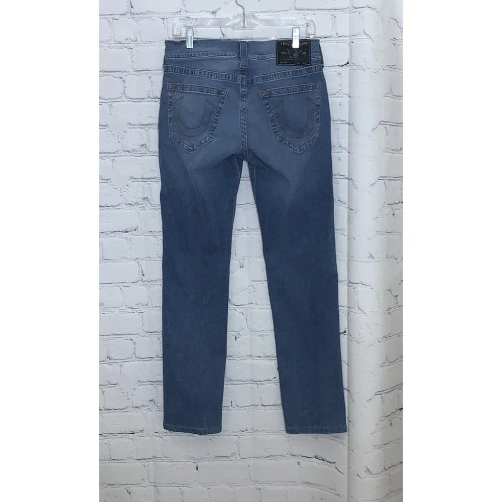 True Religion Geno Jeans Mens 30x30 Relaxed Slim Stretch Blue Denim